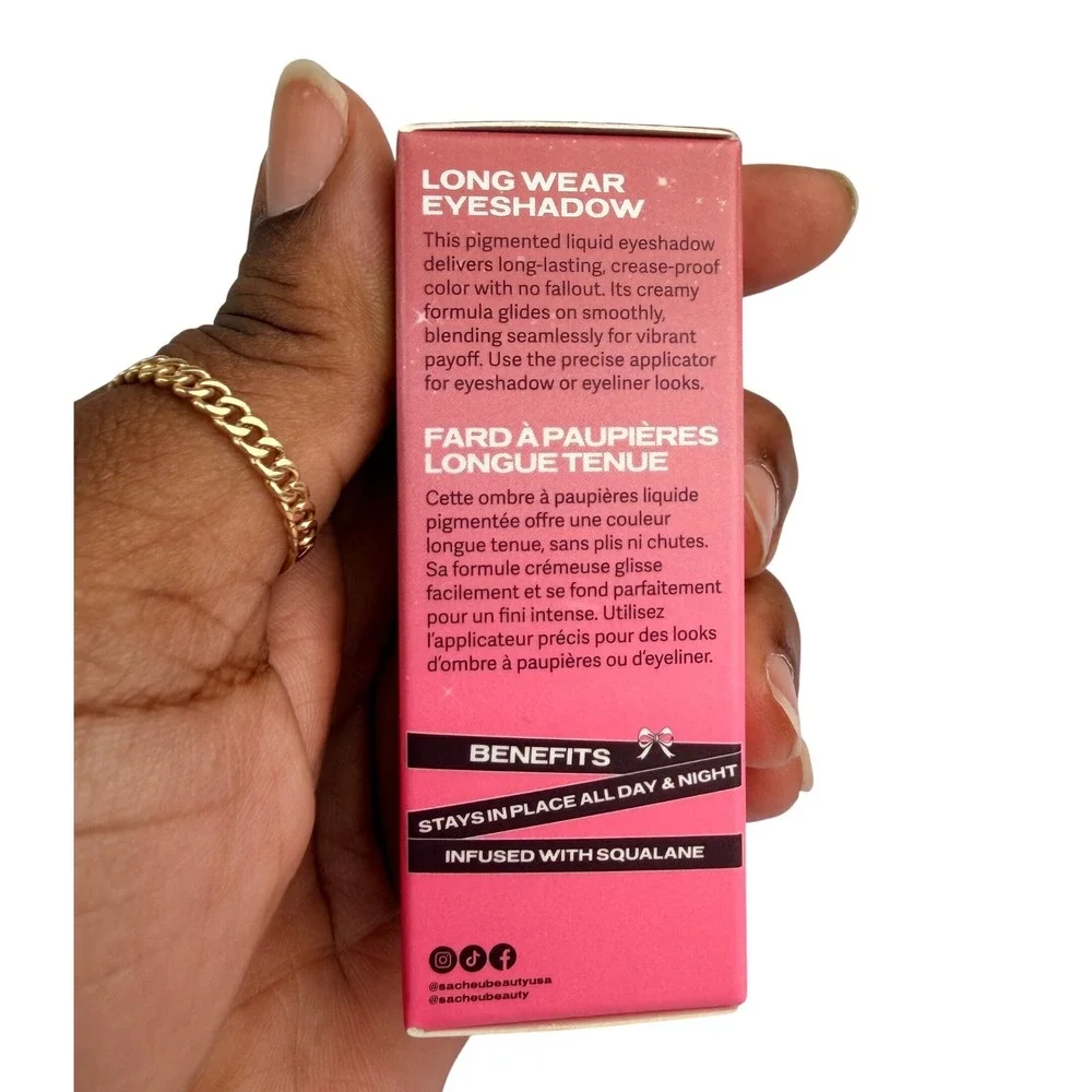 Sacheu Eyeshadow Stay-N Long Wear Liquid Eyeshadow 04 Shu-ggah Rose Gold Shimmer